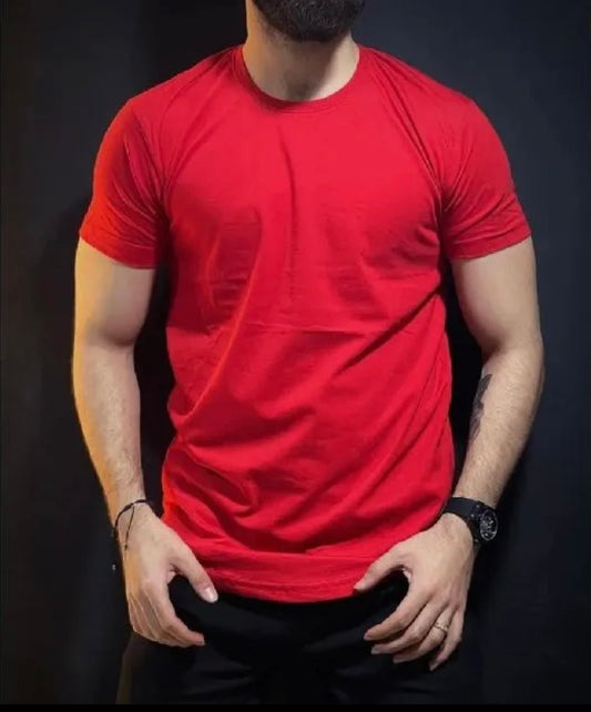 Premium Plain Brown Cotton T-Shirt for Men | Soft & Breathable Casual Tee