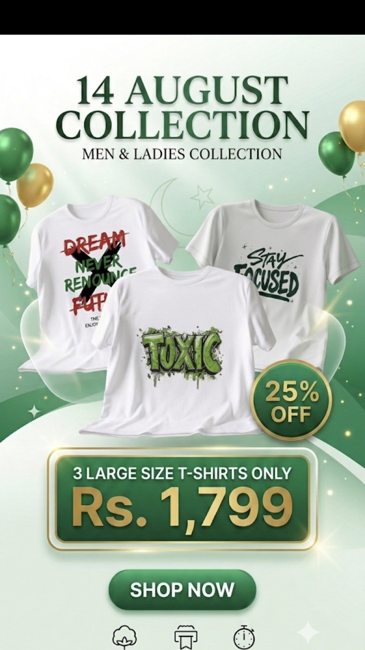 šµš° Independence Day Mega Deal ā 3 Premium T-Shirts for Rs. 1,799