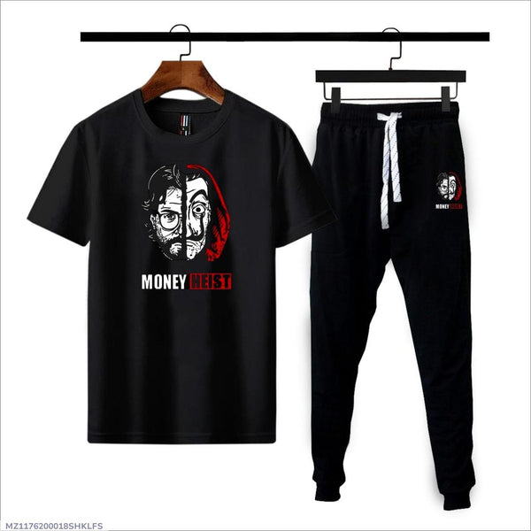 Men’s "Money Heist" Graphic T-Shirt & Jogger Tracksuit Set