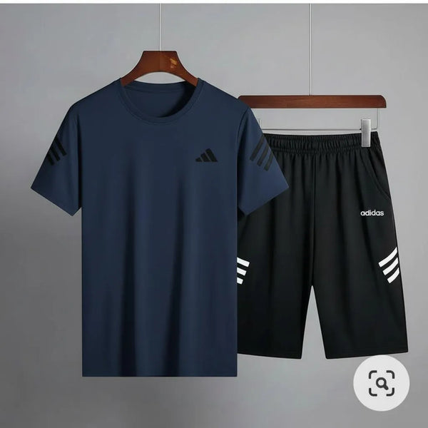 THREAD THEORY Men's Athletic Short-Sleeve Tracksuit Set