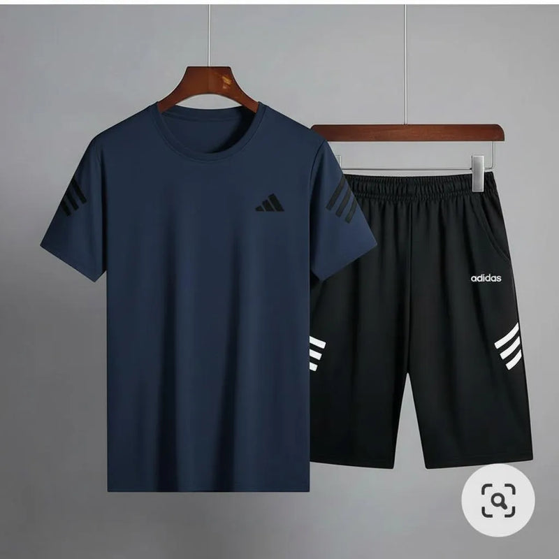 THREAD THEORY Men's Athletic Short-Sleeve Tracksuit Set