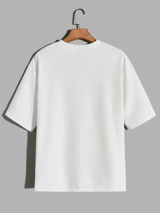 Premium Plain White Cotton T-Shirt for Men | Soft & Breathable Regular Fit Tee