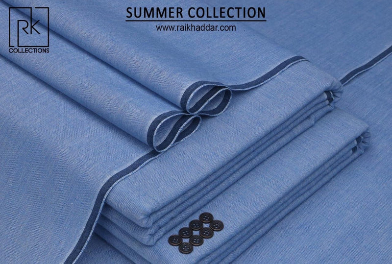 RK Collections Summer Collection Light Gray Unstitched Men's Suit Fabric