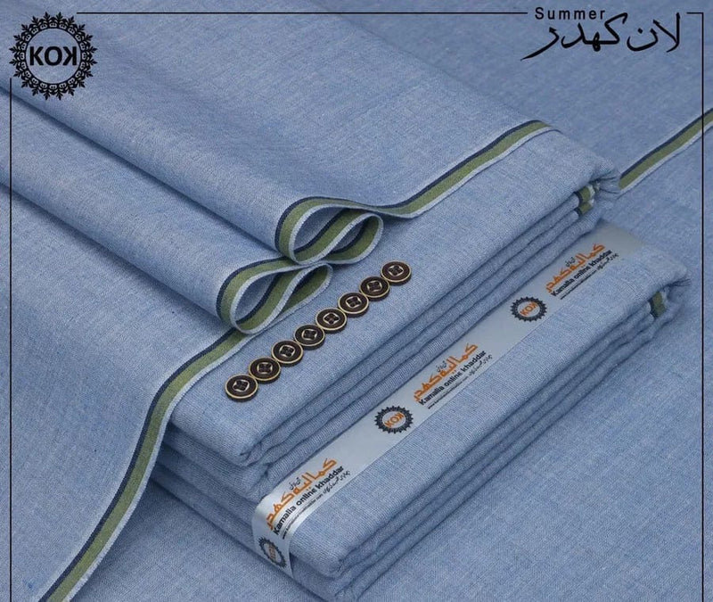RK Collections Summer Collection Mint Green Unstitched Men's Suit Fabric